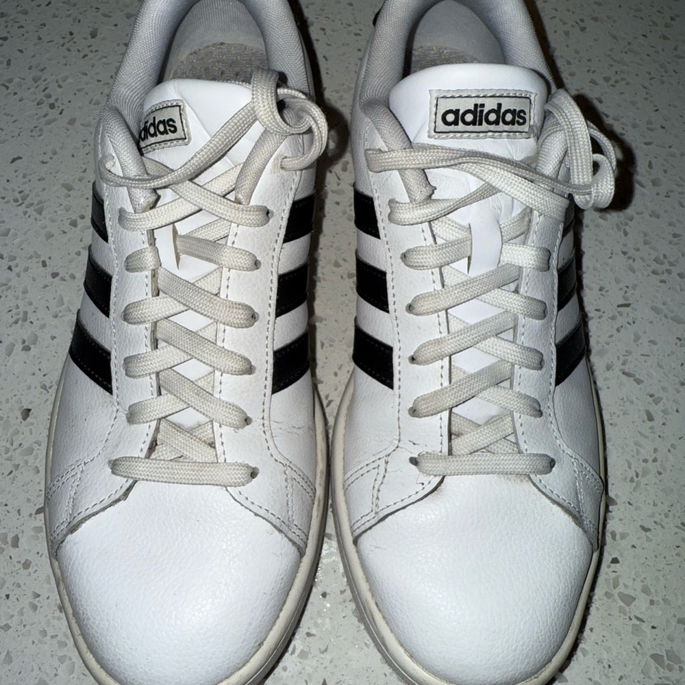 Adidas Cloud white  and Black Sneakers